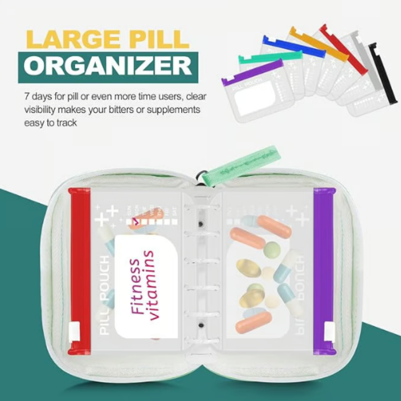 💊 50% RABATT! 🧳 Wasserdichter Pillen-Organizer Set – Beschriftungsbeutel, wiederverwendbar & ideal für Reisen – Ordnung für Medikamente & Vitamine unterwegs ✨