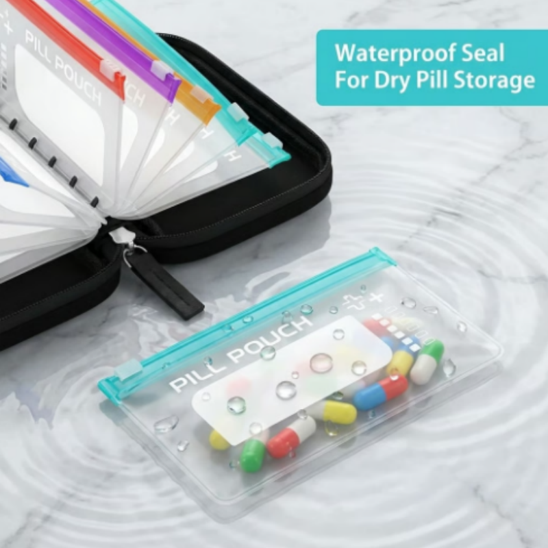 💊 50% RABATT! 🧳 Wasserdichter Pillen-Organizer Set – Beschriftungsbeutel, wiederverwendbar & ideal für Reisen – Ordnung für Medikamente & Vitamine unterwegs ✨