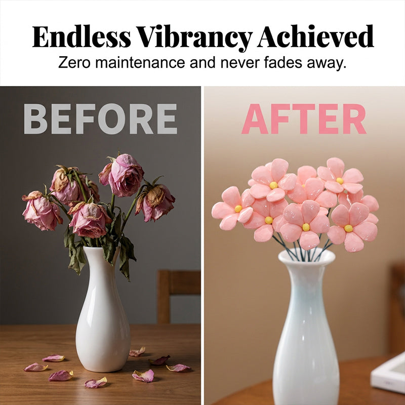 🏺🌸 Everlasting Ceramic Floral Decoration – 50% RABATT! Blütenpracht aus Keramik – ewig schön, nie verwelkt. 🔥✨