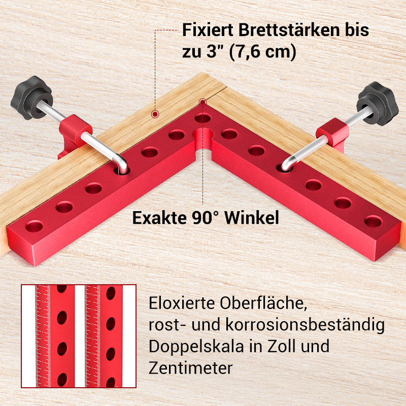 📐 Aluminium-Winkel & 90°-Spannblock-Set – vielseitig für Holzverbindungen, Rahmen & DIY-Projekte 🪚