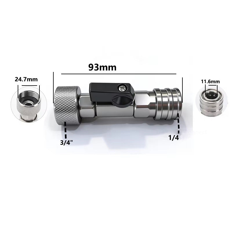 3/4" GHT auf 1/4" Schnellkupplung-Adapter