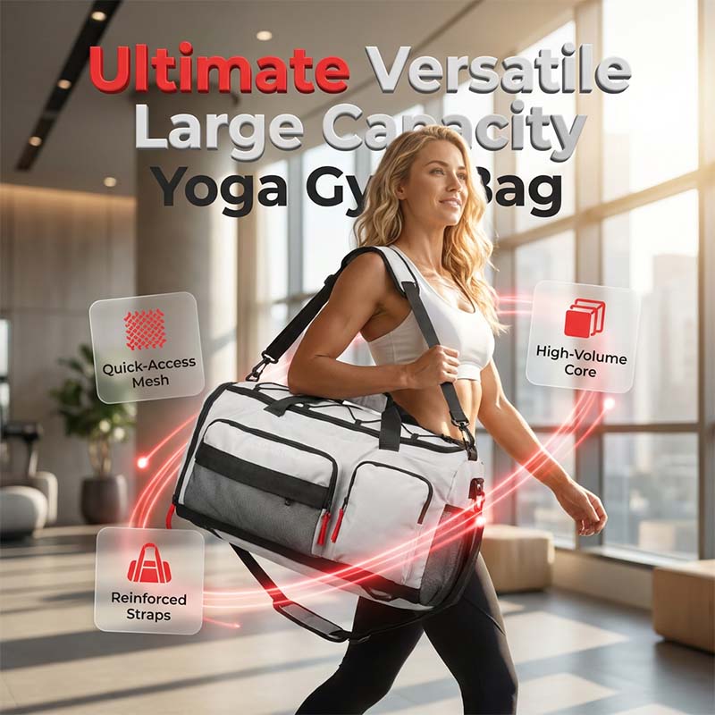 🎒 JETZT 50% RABATT! 🧵 Leichte & Geräumige Fitnesstasche – Spritzwassergeschützte & Multifach-Sporttasche ✨