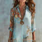 ✨ Exklusiv – 48 % RABATT! 👗 Elegantes Boho-Kleid mit Knopfleiste – Retro-Muster, fließende Silhouette & perfekt für Feste, Urlaub & Alltag 🌿