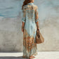 ✨ Exklusiv – 48 % RABATT! 👗 Elegantes Boho-Kleid mit Knopfleiste – Retro-Muster, fließende Silhouette & perfekt für Feste, Urlaub & Alltag 🌿