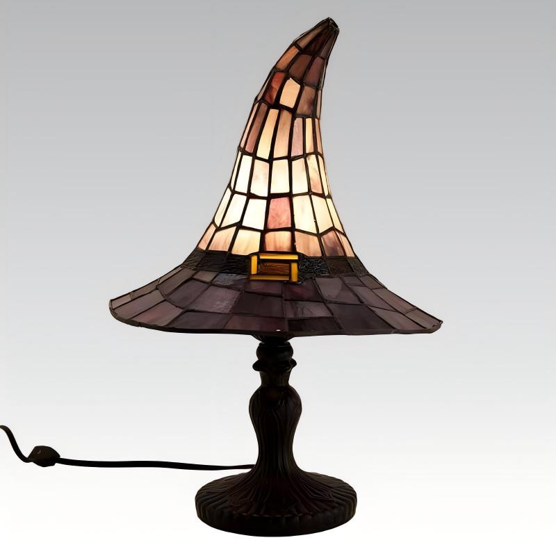 🧙‍♀️Zauberhafte Ambiente Buntglas-Hexenlampe💡