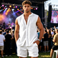 ⏰✨Sommer Herren Set – Ärmelloses Hemd mit Knopfleiste & Shorts 👕 Atmungsaktiv & Bequem