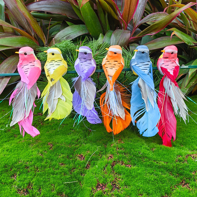 🐦12 Stück Künstliche Federvögel mit Clips🌈