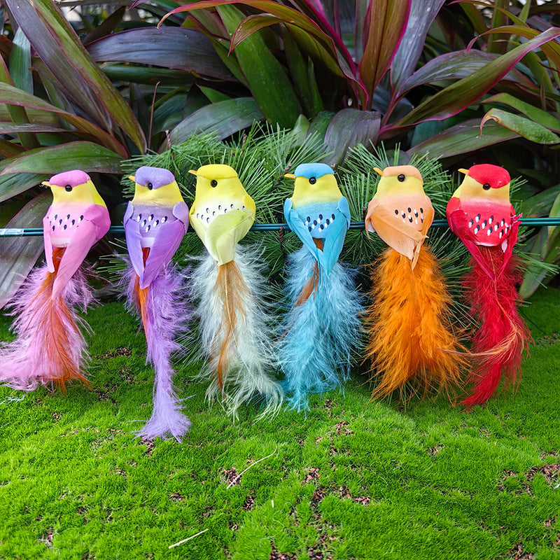 🐦12 Stück Künstliche Federvögel mit Clips🌈