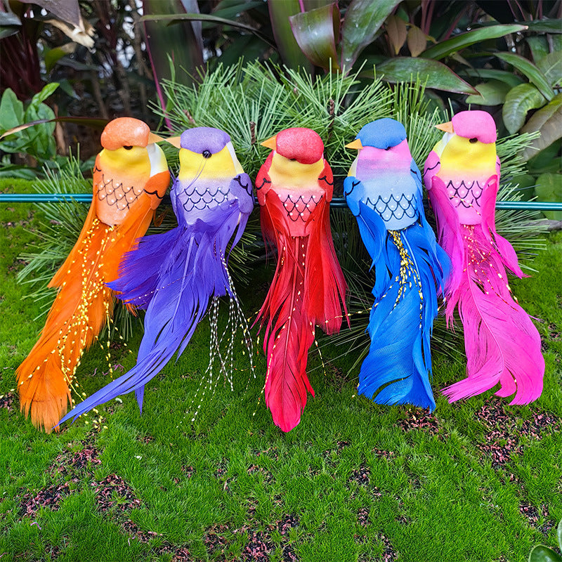 🐦12 Stück Künstliche Federvögel mit Clips🌈