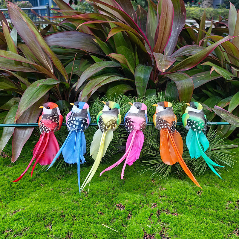 🐦12 Stück Künstliche Federvögel mit Clips🌈