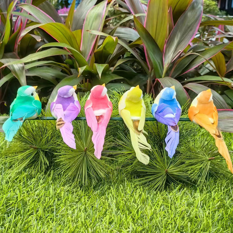 🐦12 Stück Künstliche Federvögel mit Clips🌈