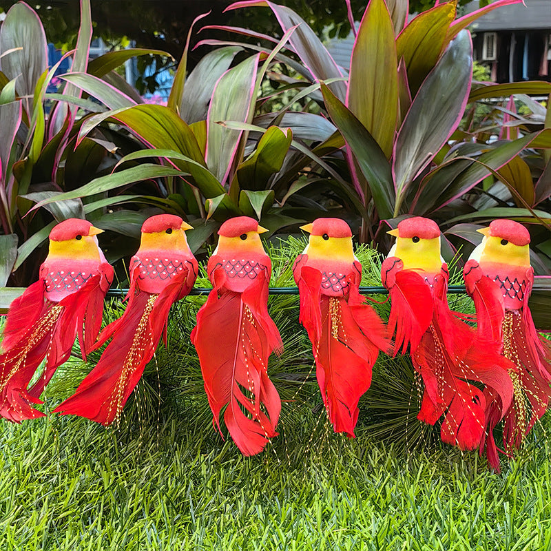 🐦12 Stück Künstliche Federvögel mit Clips🌈