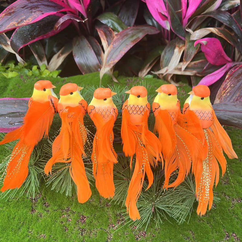 🐦12 Stück Künstliche Federvögel mit Clips🌈
