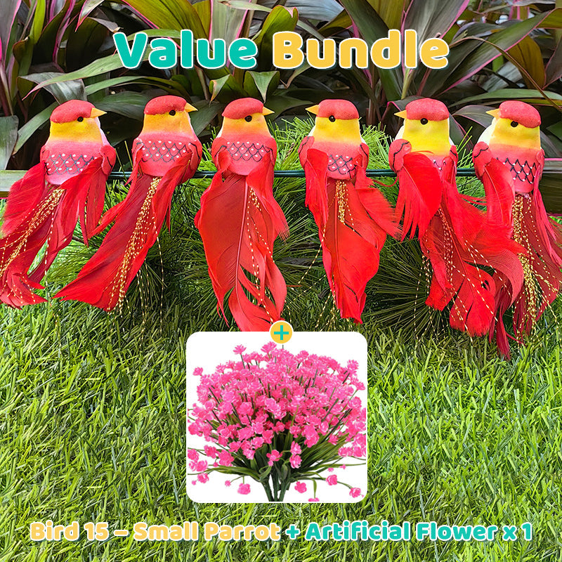 🐦12 Stück Künstliche Federvögel mit Clips🌈