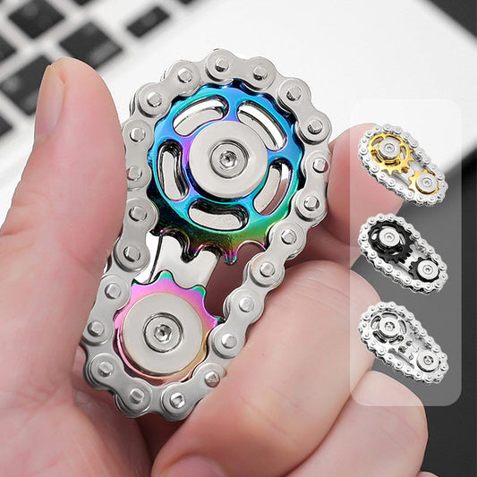 ⚙️ Edelstahl-Zahnrad-Ketten-Fidget-Spinner