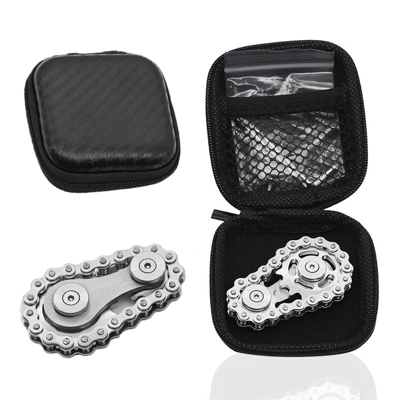 ⚙️ Edelstahl-Zahnrad-Ketten-Fidget-Spinner