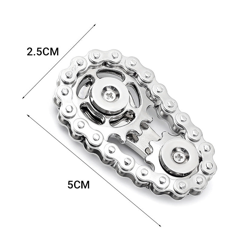⚙️ Edelstahl-Zahnrad-Ketten-Fidget-Spinner