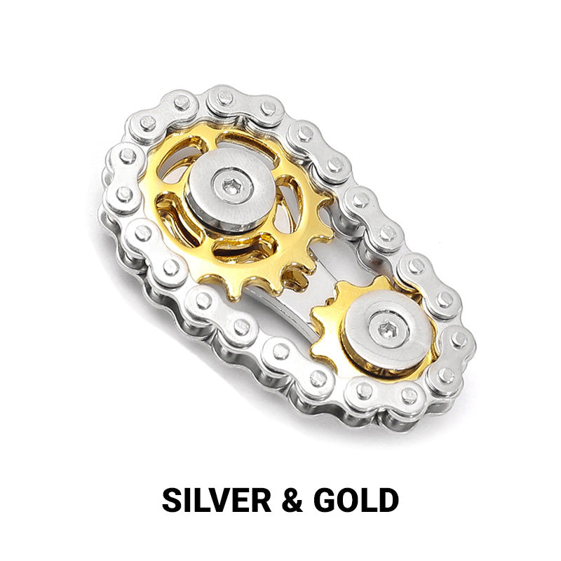 ⚙️ Edelstahl-Zahnrad-Ketten-Fidget-Spinner