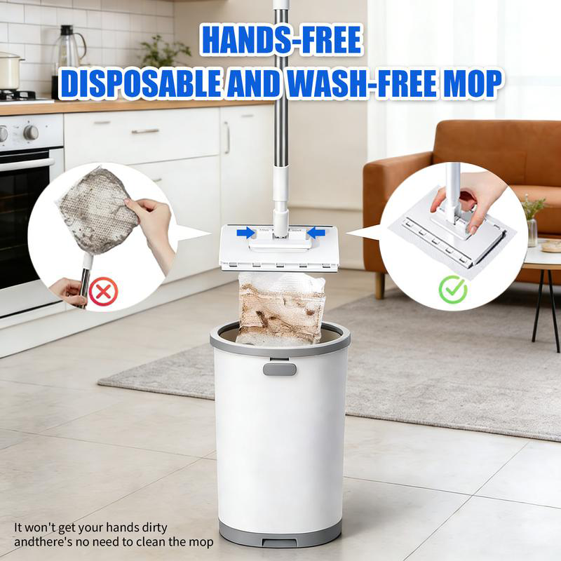 ⏳Begrenzte Zeit 50% Rabatt💥Freihand-Flachmopp mit universeller Tuchklemme