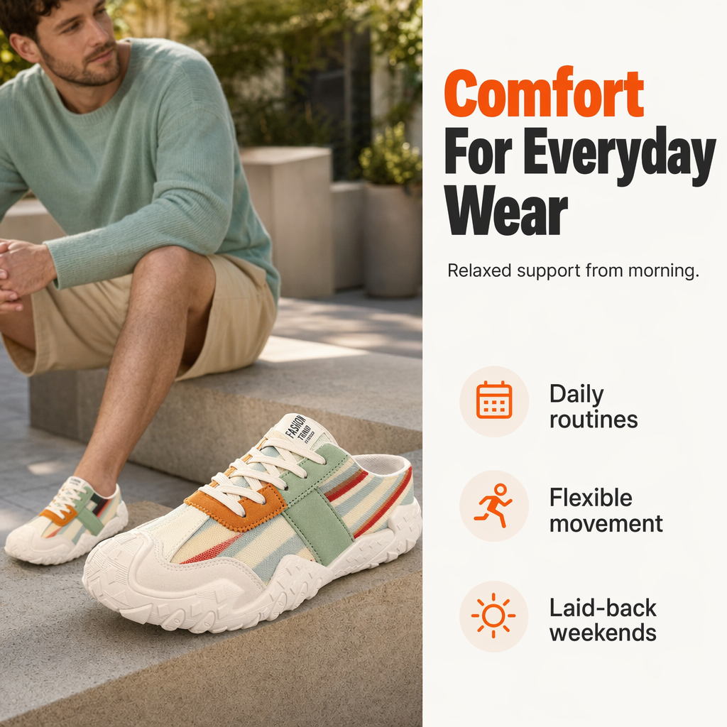 👞 50% RABATT! 🦶 Herren Atmungsaktive Slip-On Pantoletten – Leicht, bequem & vielseitig – Ideal für Alltag, Büro & Freizeit ☀️