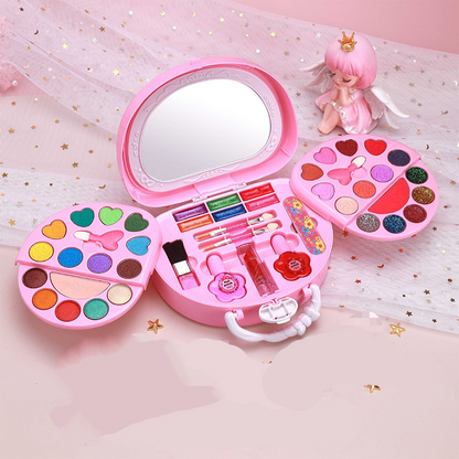 🏆ZEITLICH BEGRENZT 50% RABATT💄Kinder Abwaschbares Make-up Spielzeug-Set mit Tragbarer Rosa Handtasche
