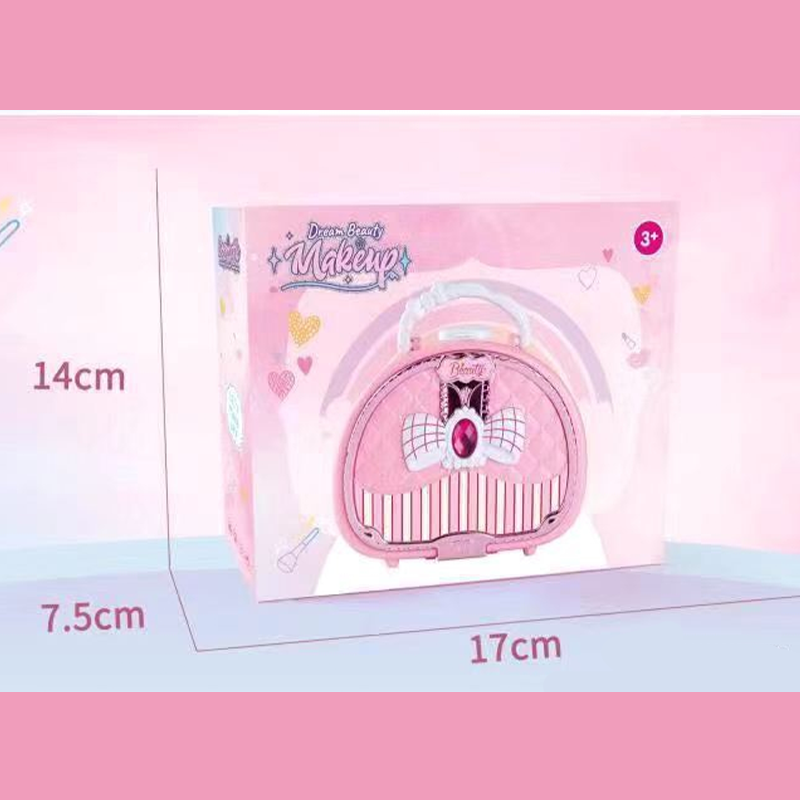 🏆ZEITLICH BEGRENZT 50% RABATT💄Kinder Abwaschbares Make-up Spielzeug-Set mit Tragbarer Rosa Handtasche
