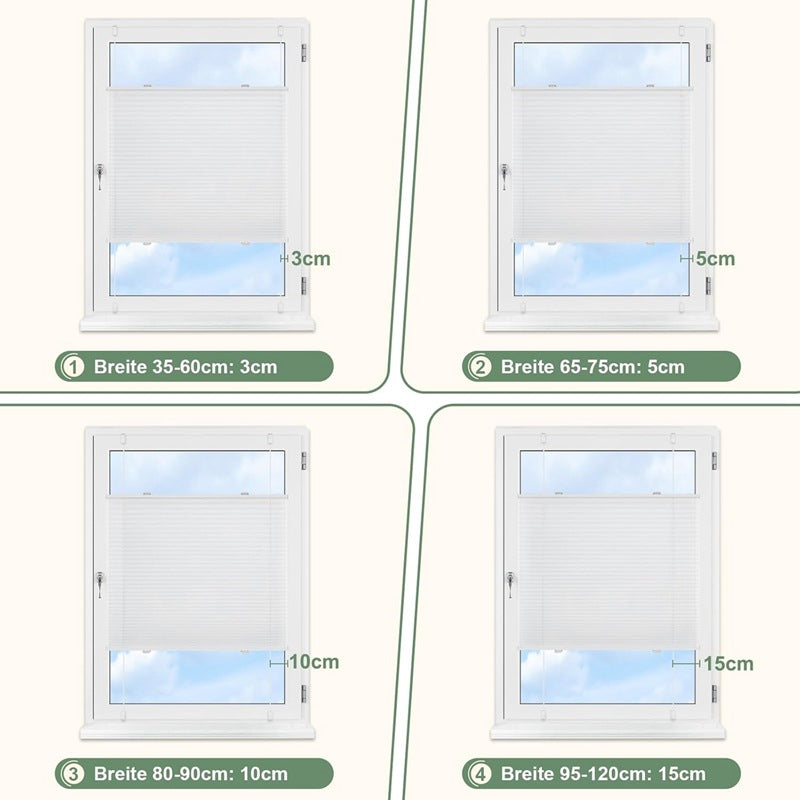 ☀️ Plissee Faltrollo ohne Bohren – Top-Down/Bottom-Up-Bedienung 🔧