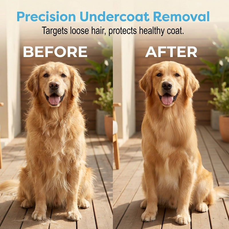 🐕🐱 50% RABATT! Enthaarungsbürste mit Ein-Klick-Mechanismus – sanft zur Haut, effektiv gegen Unterfell – perfekt für Hunde & Katzen. 💪✨