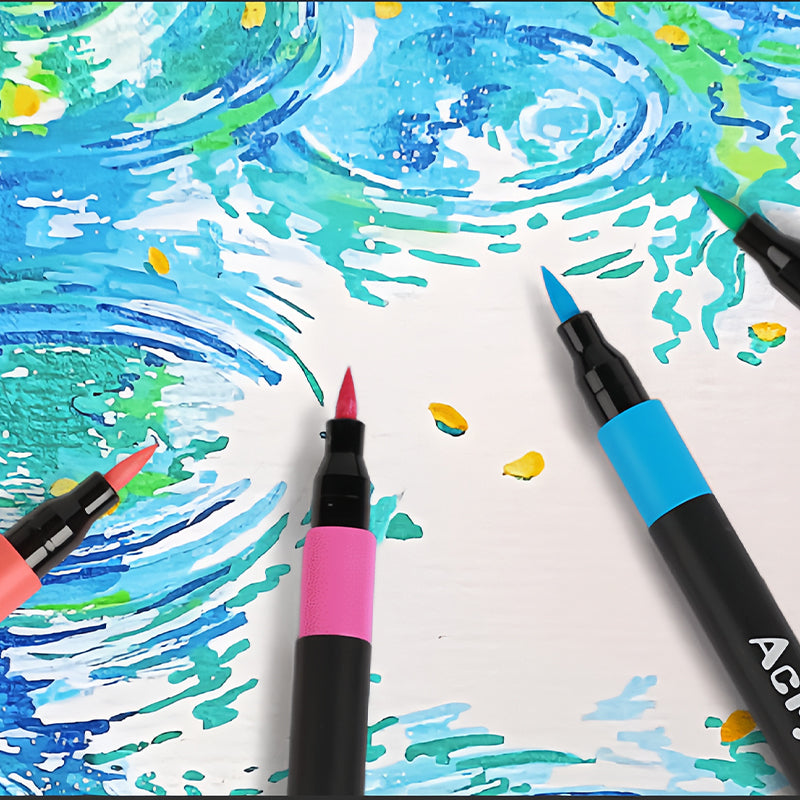🎨50 % RABATT⏰ Doppelspitze Schnelltrocknende Acrylfarb‑Marker, deckende auf Holz, Stoff & Leinwand – ideal für Kunst, Basteln & DIY