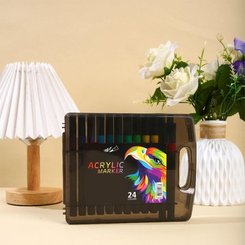 🎨50 % RABATT⏰ Doppelspitze Schnelltrocknende Acrylfarb‑Marker, deckende auf Holz, Stoff & Leinwand – ideal für Kunst, Basteln & DIY