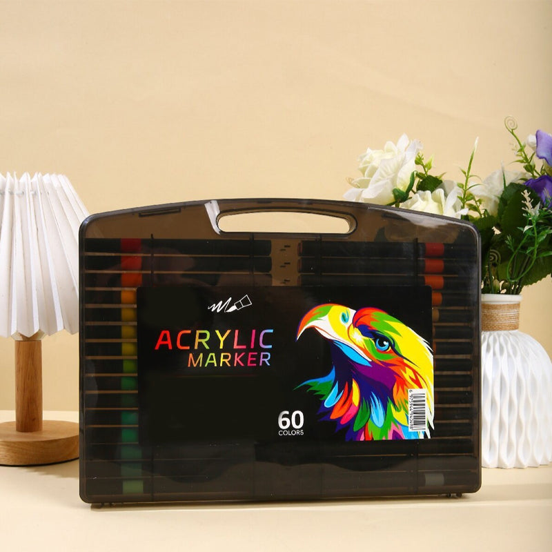 🎨50 % RABATT⏰ Doppelspitze Schnelltrocknende Acrylfarb‑Marker, deckende auf Holz, Stoff & Leinwand – ideal für Kunst, Basteln & DIY