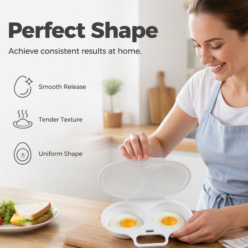 🥚 JETZT 50% RABATT! ⏱️ Mikrowellen-Eierkocher – Perfekte pochierte Eier in 2 Min., ohne Öl & spritzfrei – Schnelles, gesundes & sauberes Frühstück 🌿