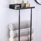 【⏳Limitiertes Angebot – 50 % Rabatt!!】🛁 Ausziehbarer Badezimmer-Handtuchhalter – 38–75 cm höhenverstellbar, Kohlenstoffstahl, bohrerfreie Wandmontage