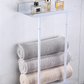 【⏳Limitiertes Angebot – 50 % Rabatt!!】🛁 Ausziehbarer Badezimmer-Handtuchhalter – 38–75 cm höhenverstellbar, Kohlenstoffstahl, bohrerfreie Wandmontage