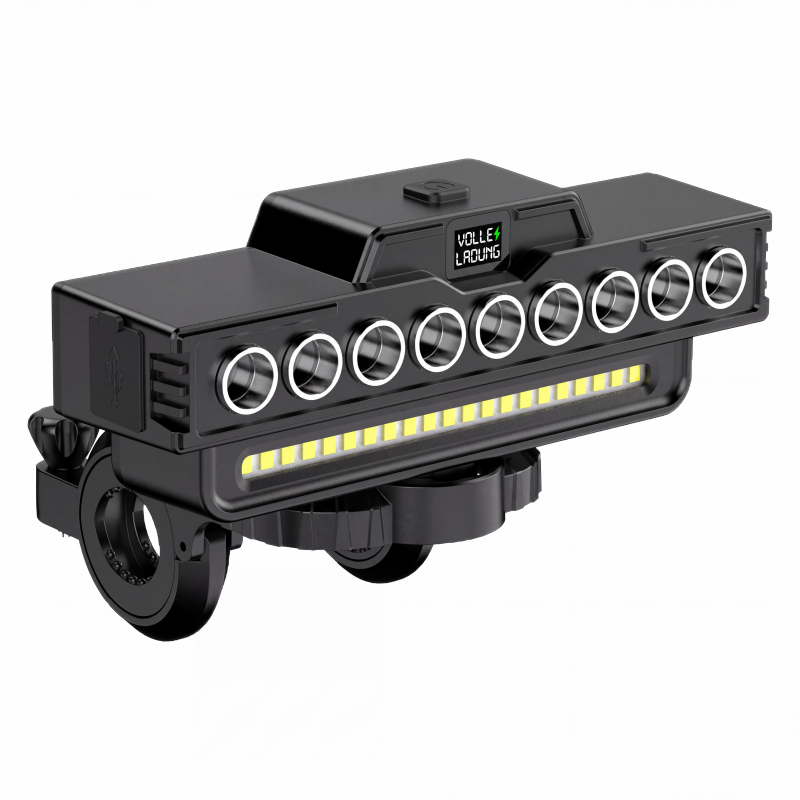 🚴 Ultrahelle LED-Fahrradleuchte mit Doppelstrahl 🔋