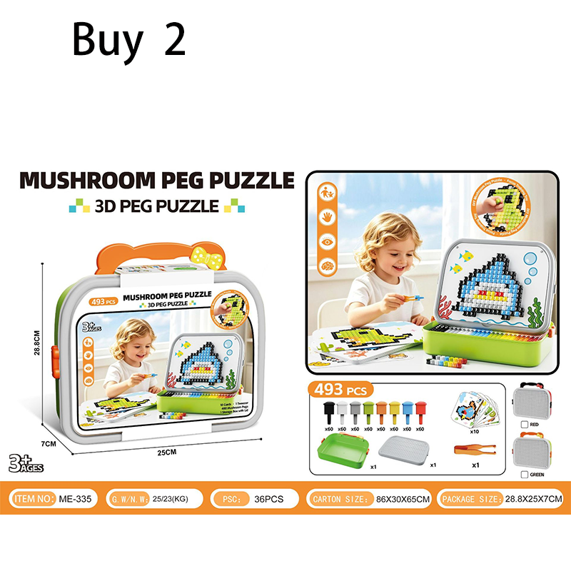 🍄 Kreatives 3D-Pilz-Steckpuzzle 🧠