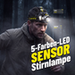 🔦 JETZT 50% RABATT! ✨ Wiederaufladbare 5-Farben-LED-Stirnlampe – Bewegungssensor & Angel-/UV-Modi 💡