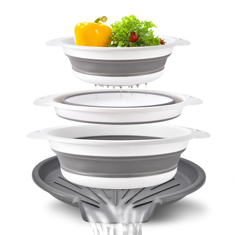 🥗 3-teiliges klappbares Sieb-Set mit Abtropfboden 💧
