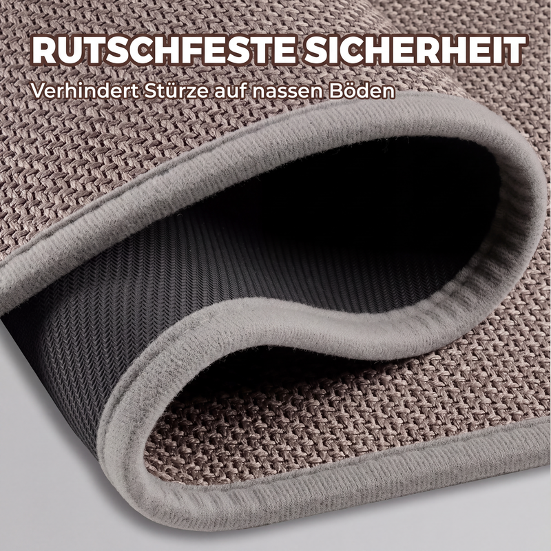 💧 Geflochtener saugfähiger und rutschfester Teppich 🦶