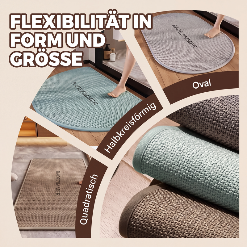 💧 Geflochtener saugfähiger und rutschfester Teppich 🦶