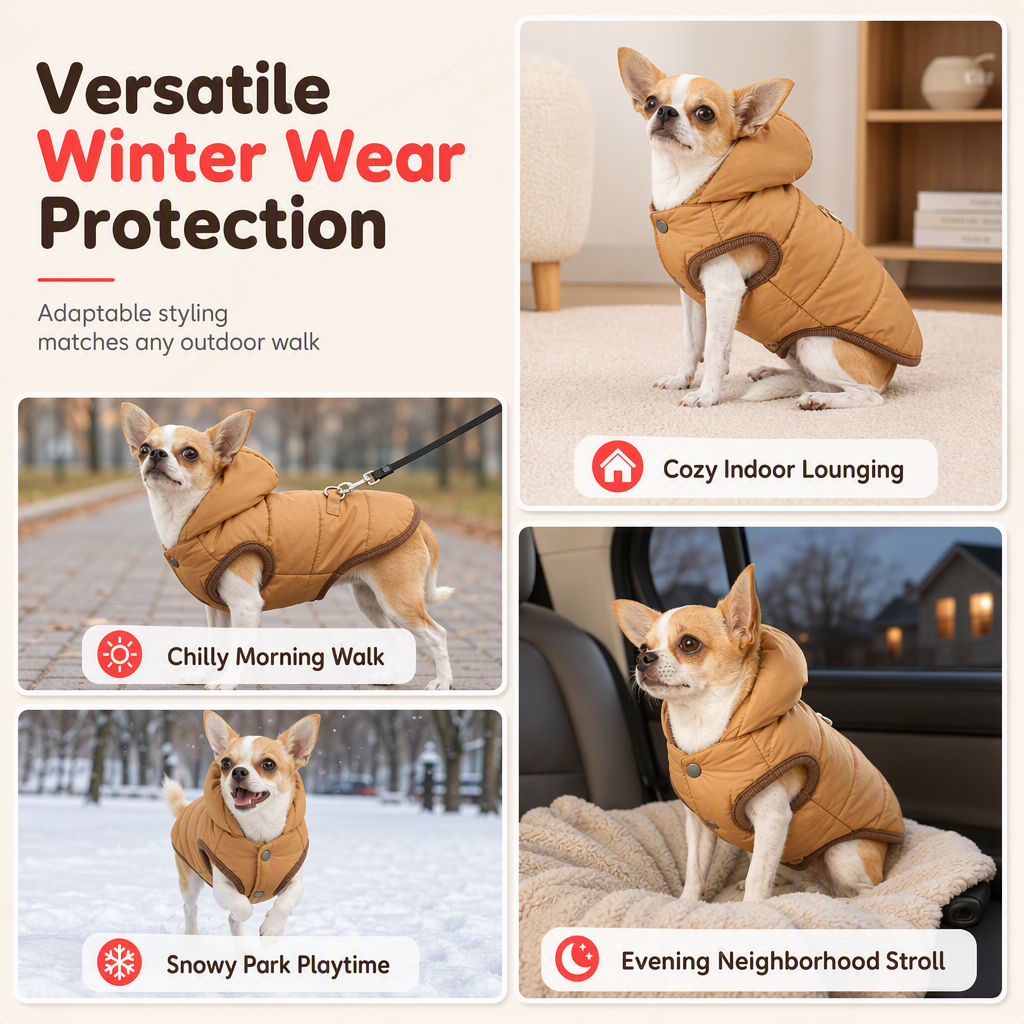 🐶 50 % Rabatt ! Verdickte Hunde-Winterweste – Perfekt für eisige Gassirunden! ❄️ Kälteschutz mit Fleecefutter, stabiler Anlein-Ring, winddicht 🐾 Nur für kurze Zeit ⏱️