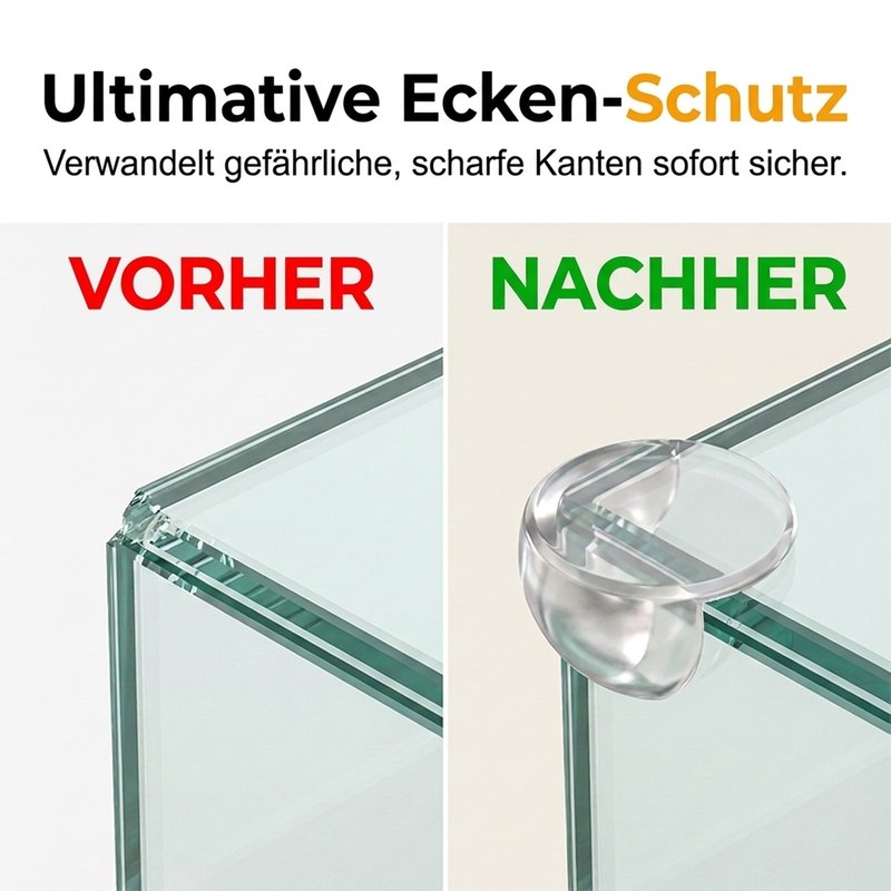 Transparente Eckenschützer für Tische, Kindersicherheits-Kantenschutz