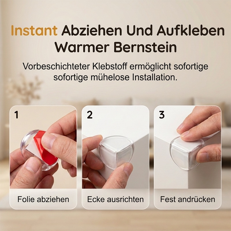 Transparente Eckenschützer für Tische, Kindersicherheits-Kantenschutz