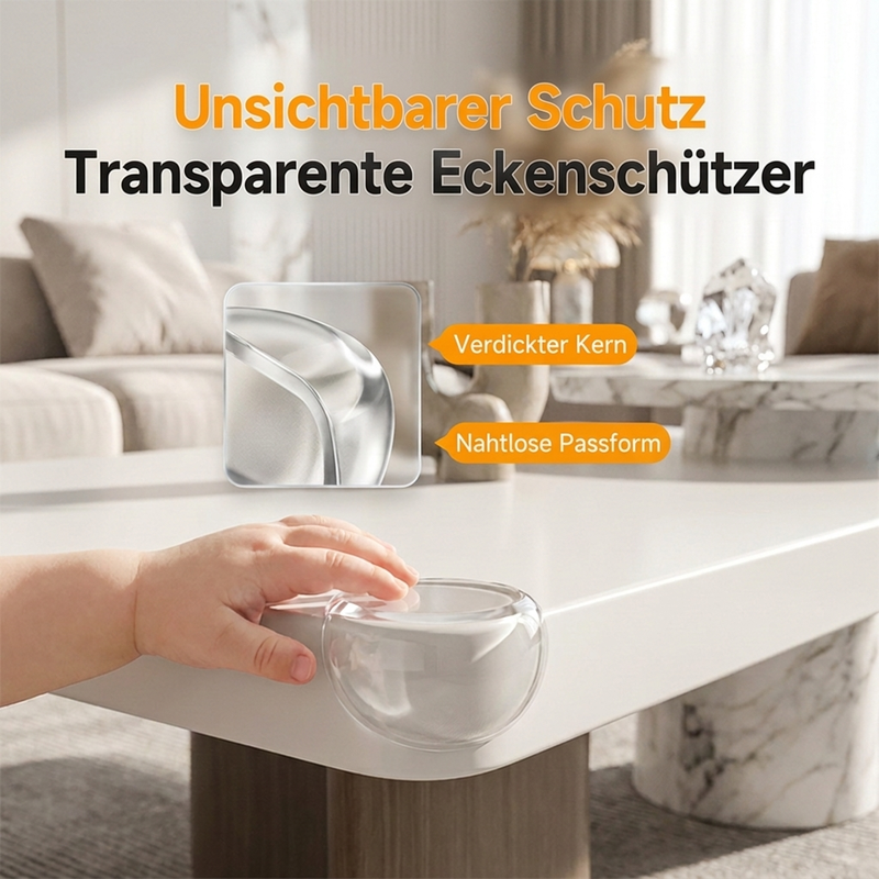 Transparente Eckenschützer für Tische, Kindersicherheits-Kantenschutz