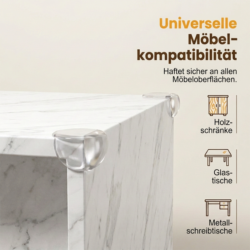 Transparente Eckenschützer für Tische, Kindersicherheits-Kantenschutz