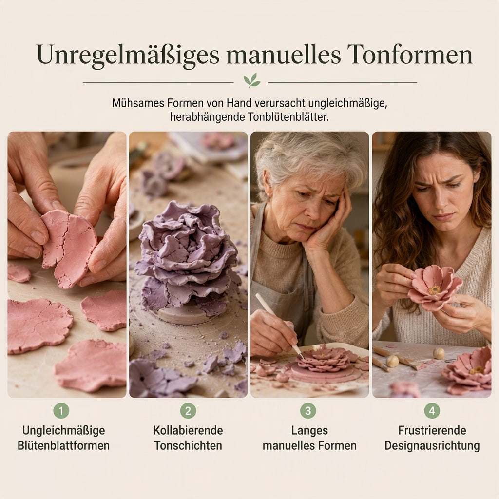 DIY-Werkzeug zum Formen von Tonblumen und modulares Tonblumen-Herstellungswerkzeug für handwerkliche Bastelarbeiten