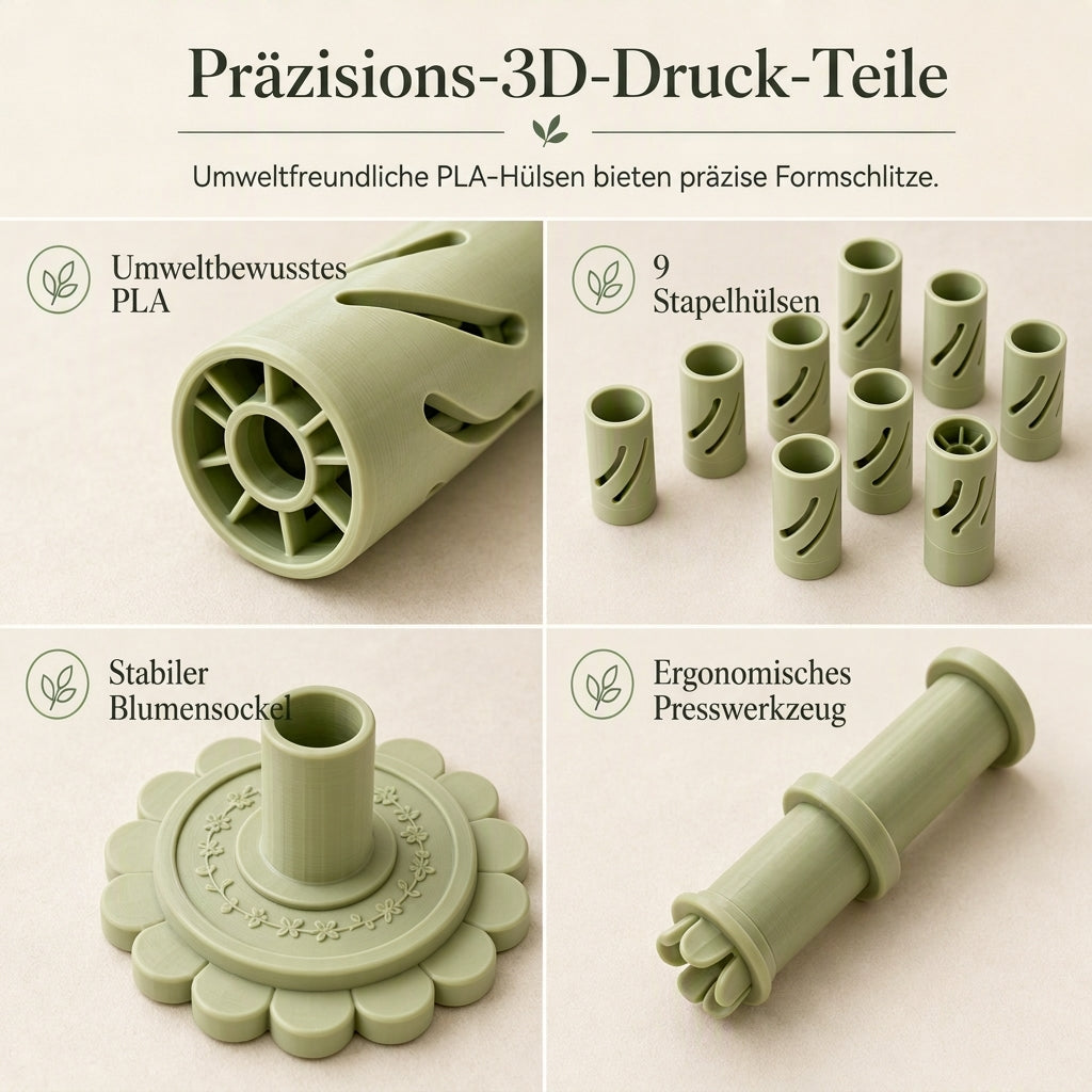 DIY-Werkzeug zum Formen von Tonblumen und modulares Tonblumen-Herstellungswerkzeug für handwerkliche Bastelarbeiten