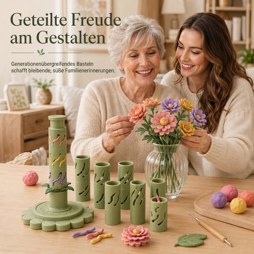 DIY-Werkzeug zum Formen von Tonblumen und modulares Tonblumen-Herstellungswerkzeug für handwerkliche Bastelarbeiten