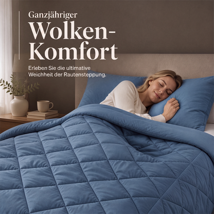 🛏️ 50 % Rabatt!! ☁️3-teiliges Steppdecken-Set mit Kissenbezügen
