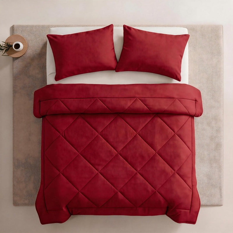 🛏️ 50 % Rabatt!! ☁️3-teiliges Steppdecken-Set mit Kissenbezügen